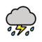 Wolke Mit Blitz Und Regen