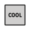 Wort „Cool“ In Blauem Quadrat