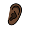 Ohr: Dunkle Hautfarbe