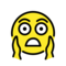 Vor Angst Schreiendes Gesicht