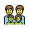 Familie: Mann, Mann, Mädchen, Junge