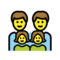 Familie: Mann, Mann, Mädchen, Mädchen