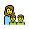 Familie: Frau, Junge, Junge