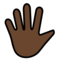 Hand Mit Gespreizten Fingern: Dunkle Hautfarbe