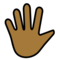 Hand Mit Gespreizten Fingern: Mitteldunkle Hautfarbe
