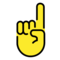 Nach Oben Weisender Zeigefinger Von Vorne