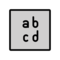 Eingabesymbol Lateinische Kleinbuchstaben