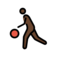 Mann Mit Ball: Dunkle Hautfarbe