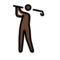 Golfer: Dunkle Hautfarbe