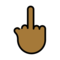 Mittelfinger: Mitteldunkle Hautfarbe