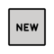 Wort „New“ In Blauem Quadrat