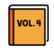 Orangefarbenes Buch