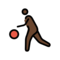 Person Mit Ball: Dunkle Hautfarbe