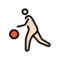 Person Mit Ball: Helle Hautfarbe
