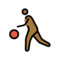 Person Mit Ball: Mitteldunkle Hautfarbe