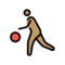 Person Mit Ball: Mittlere Hautfarbe