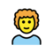 Person: Lockiges Haar