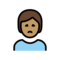Missmutige Person: Mittlere Hautfarbe