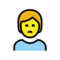 Missmutige Person