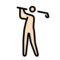 Golfer(In): Helle Hautfarbe
