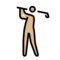 Golfer(In): Mittelhelle Hautfarbe