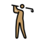 Golfer(In): Mittlere Hautfarbe