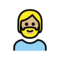 Person: Mittelhelle Hautfarbe, Bart