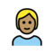 Person: Mittlere Hautfarbe, Blondes Haar