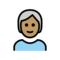 Person: Mittlere Hautfarbe, Weißes Haar