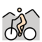 Mountainbiker(In): Helle Hautfarbe