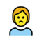 Schmollende Person