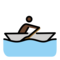 Person Im Ruderboot: Dunkle Hautfarbe