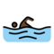 Schwimmer(In): Dunkle Hautfarbe