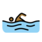 Schwimmer(In): Mitteldunkle Hautfarbe