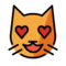 Lachende Katze Mit Herzen Als Augen