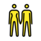 Frau und Mann halten Händchen