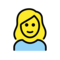 Frau: Blondes Haar