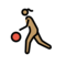 Frau Mit Ball: Mittlere Hautfarbe