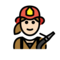 Feuerwehrfrau: Helle Hautfarbe