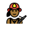 Feuerwehrfrau: Mitteldunkle Hautfarbe