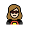 Superheldin: Helle Hautfarbe
