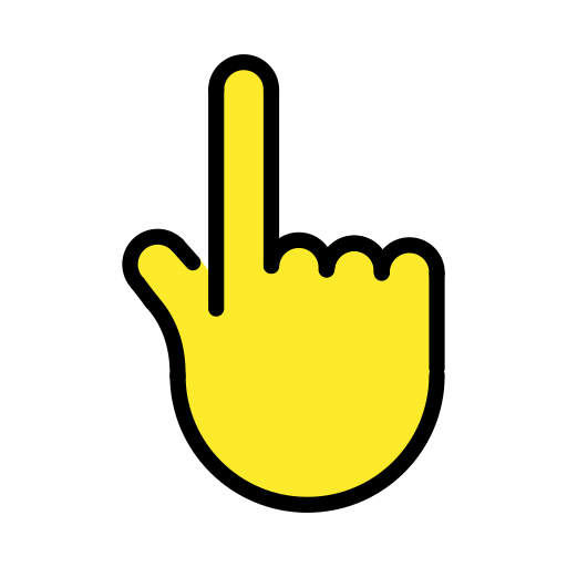 Nach Oben Weisender Zeigefinger Von Hinten