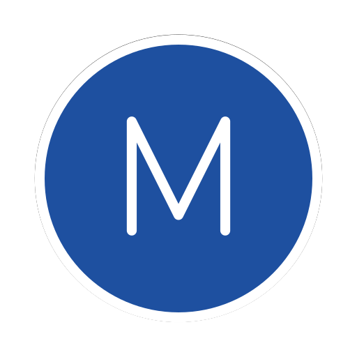 Buchstabe „M“ In Kreis