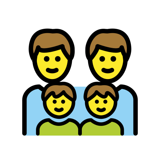 Familie: Mann, Mann, Junge, Junge