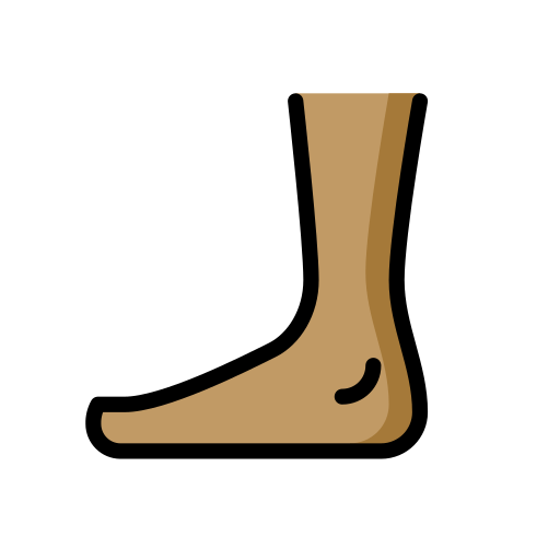 Fuß: Mittlere Hautfarbe