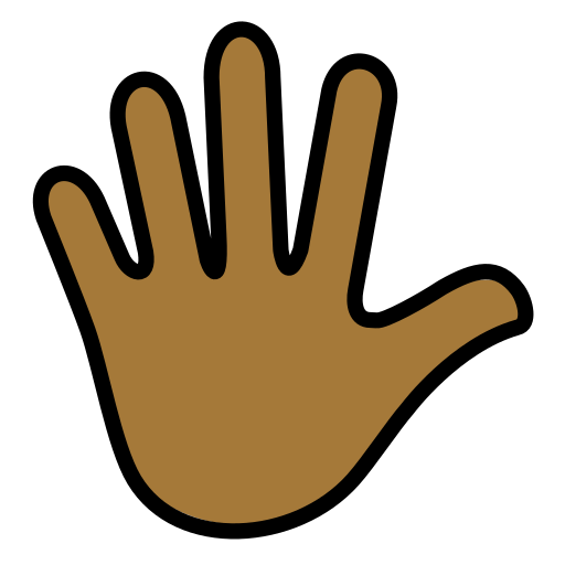 Hand with Fingers Splayed: Medium-Dark Skin Tone