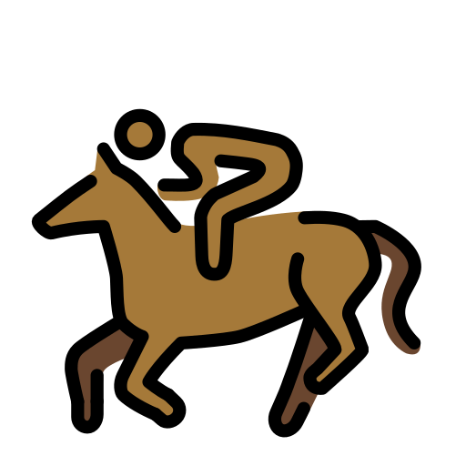 Pferderennen: Mitteldunkle Hautfarbe