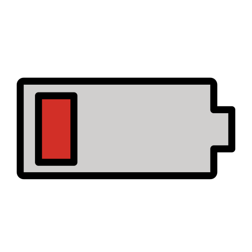 Niedriger Batteriestatus