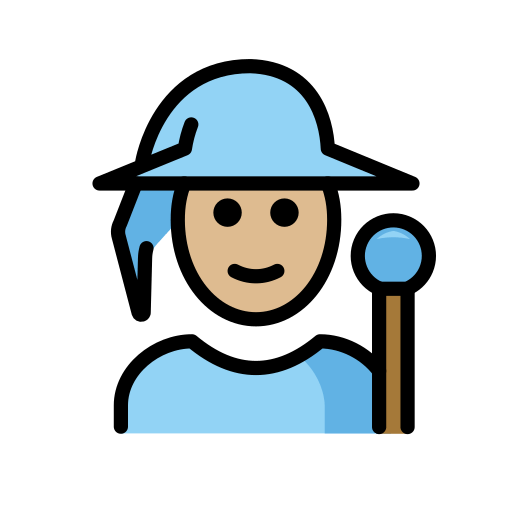 Magier(In): Mittelhelle Hautfarbe