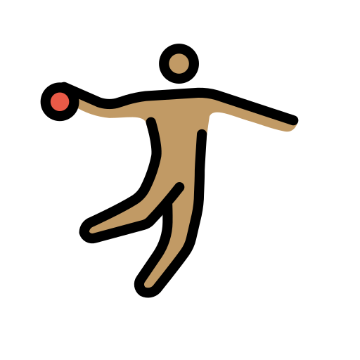 Handballspieler: Mittlere Hautfarbe